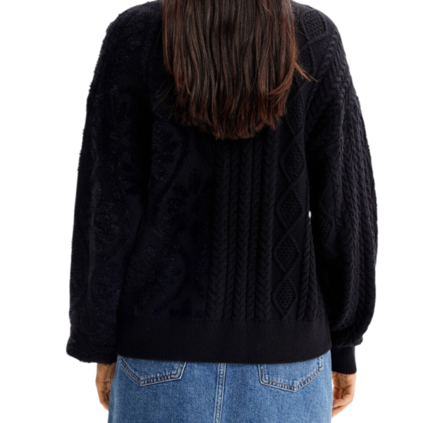 Desigual - Γυναικείο Πλεκτό Zιβάγκο Shasa Loose Fit 23WWJF50-2000 Μαύρο 23WWJF50-2000