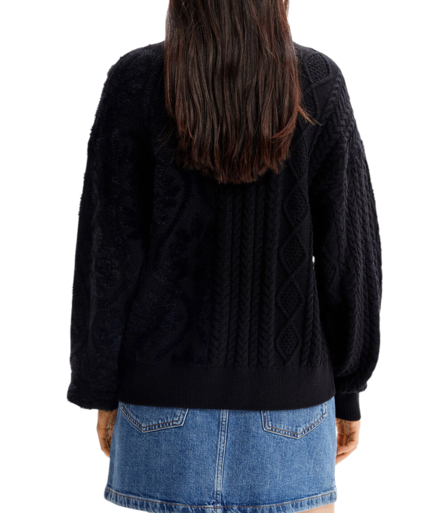 Desigual – Γυναικείο Πλεκτό Zιβάγκο Shasa Loose Fit 23WWJF50-2000 Μαύρο (3) Desigual - Γυναικείο Πλεκτό Zιβάγκο Shasa Loose Fit 23WWJF50-2000 Μαύρο 23WWJF50-2000
