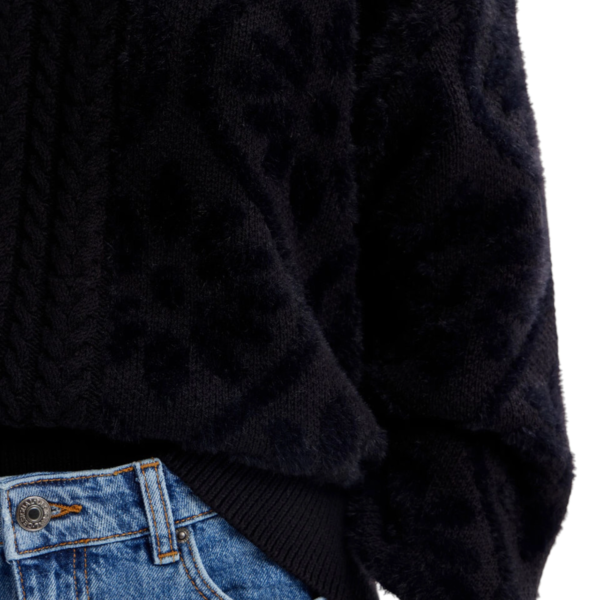 Desigual - Γυναικείο Πλεκτό Zιβάγκο Shasa Loose Fit 23WWJF50-2000 Μαύρο 23WWJF50-2000