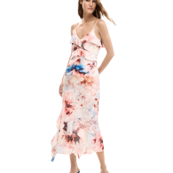 Desigual - Γυναικείο Φόρεμα Nora Pixelado 26SWVK35-3067 Ροζ 26SWVK35-3067