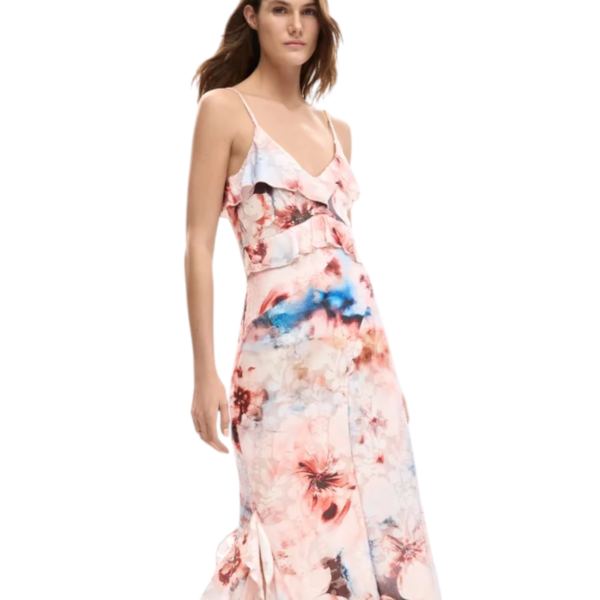 Desigual - Γυναικείο Φόρεμα Nora Pixelado 26SWVK35-3067 Ροζ