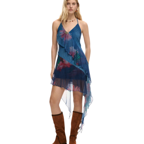 Desigual - Γυναικείο Φόρεμα Nora Pixelado 26SWVK36-5001 Μπλε 26SWVK36-5001