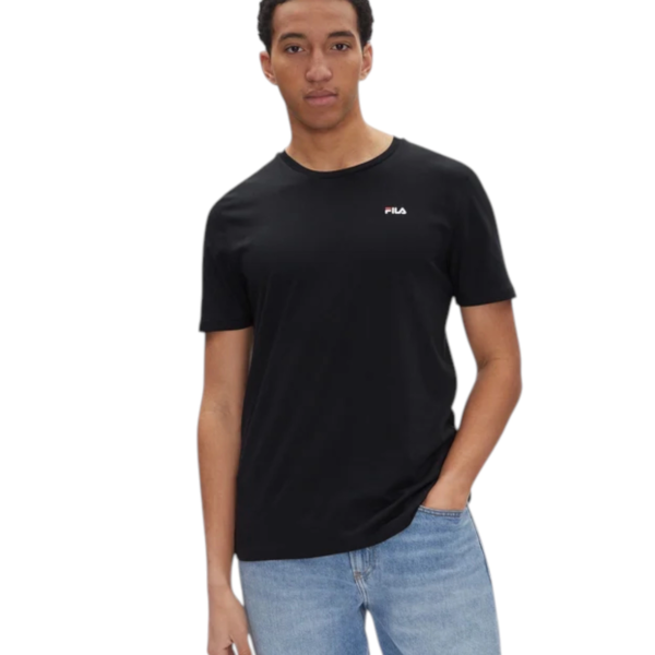 Fila - Ανδρικές Κοντομάνικες Φανέλες Brod FAM0083-13005 Μαύρο/Λευκό FAM0083-13005