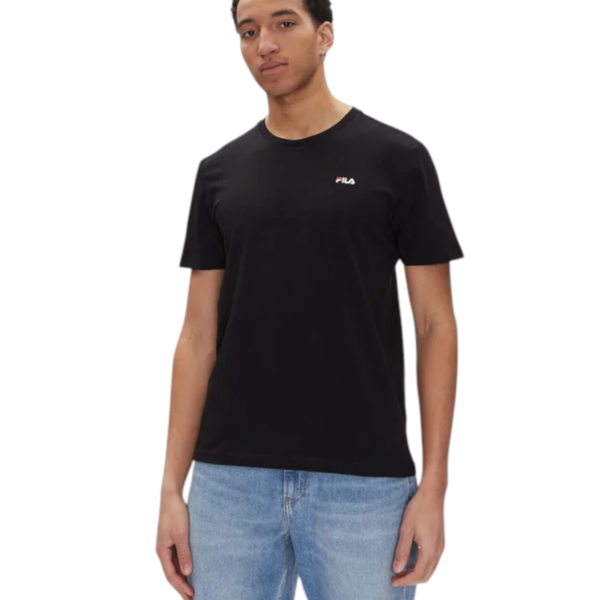 Fila - Ανδρικές Κοντομάνικες Φανέλες Brod FAM0083-83227 Μαύρο/Γκρι FAM0083-83227
