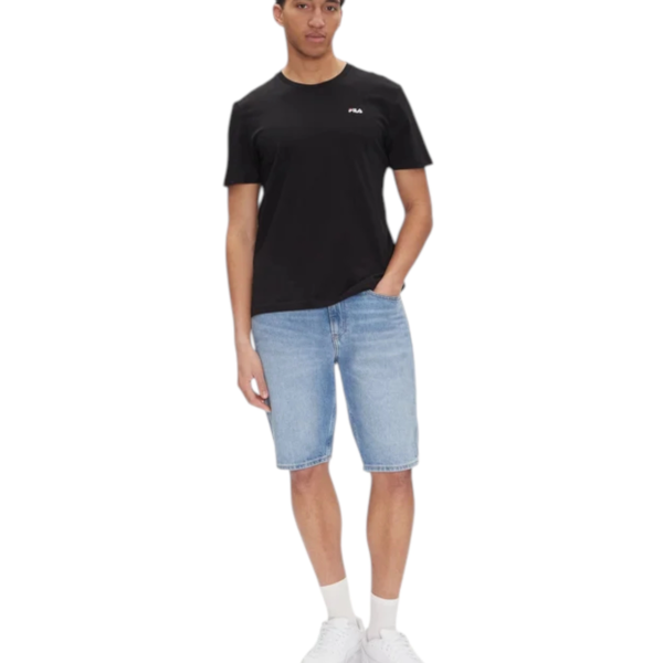 Fila - Ανδρικές Κοντομάνικες Φανέλες Brod FAM0083-83227 Μαύρο/Γκρι FAM0083-83227