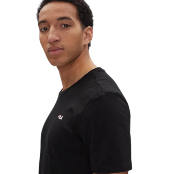 Fila - Ανδρικές Κοντομάνικες Φανέλες Brod FAM0083-83227 Μαύρο/Γκρι FAM0083-83227