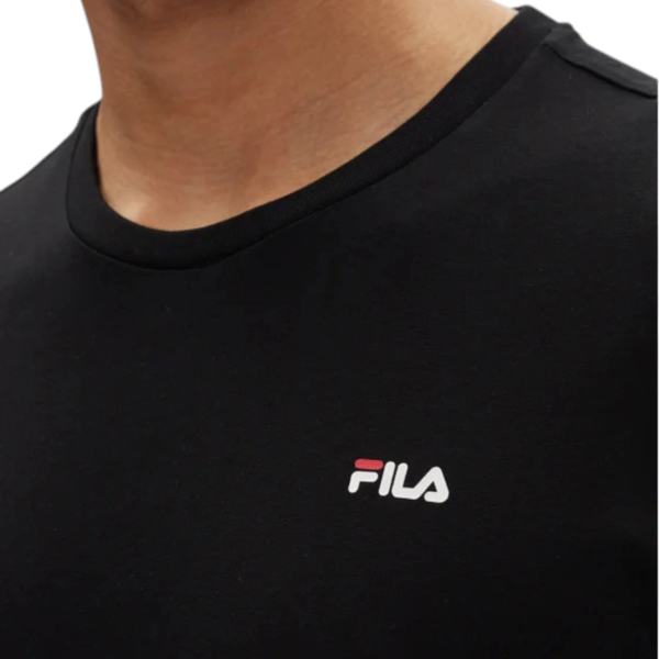 Fila - Ανδρικές Κοντομάνικες Φανέλες Brod FAM0083-83227 Μαύρο/Γκρι FAM0083-83227