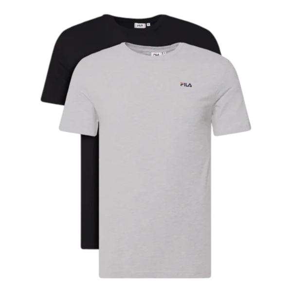 Fila - Ανδρικές Κοντομάνικες Φανέλες Brod FAM0083-83227 Μαύρο/Γκρι