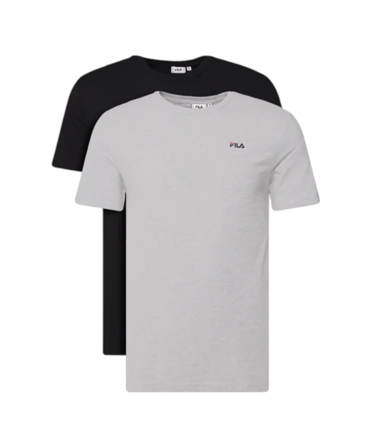 Fila - Ανδρικές Κοντομάνικες Φανέλες Brod FAM0083-83227 Μαύρο/Γκρι