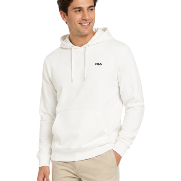 Fila - Ανδρική Μπλούζα Φούτερ Με Κουκούλα Lumezzane FAM0875-10001 Λευκό