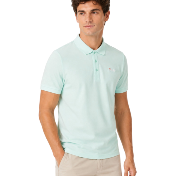Fila - Ανδρικό Polo T-shirt Slim Fit FAM0717-60106 Πράσινο Ανοιχτό FAM0717-60106