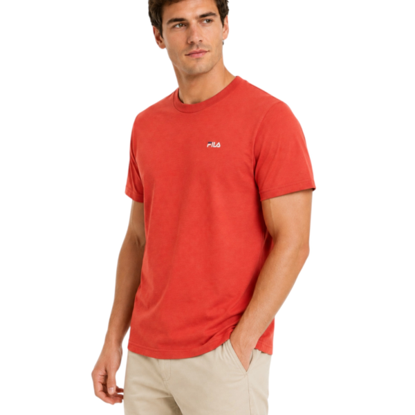 Fila - Ανδρικό Κοντομάνικο T-shirt Laas FAM0874-30068 Κόκκινο FAM0874-30068
