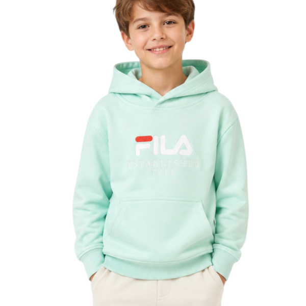 Fila - Παιδική Μπλούζα Φούτερ Με Κουκούλα Benna FAK0429-60106 Βεραμάν