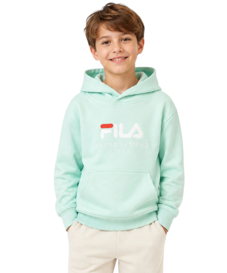 Fila - Παιδική Μπλούζα Φούτερ Με Κουκούλα Benna FAK0429-60106 Βεραμάν