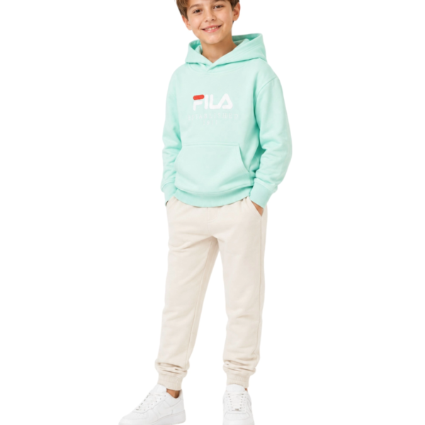 Fila - Παιδική Μπλούζα Φούτερ Με Κουκούλα Benna FAK0429-60106 Βεραμάν FAK0429-60106