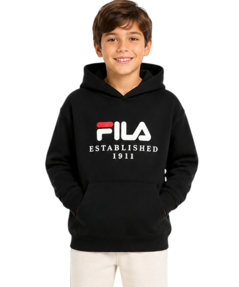 Fila - Παιδική Μπλούζα Φούτερ Με Κουκούλα Benna FAK0429-80010 Μαύρο