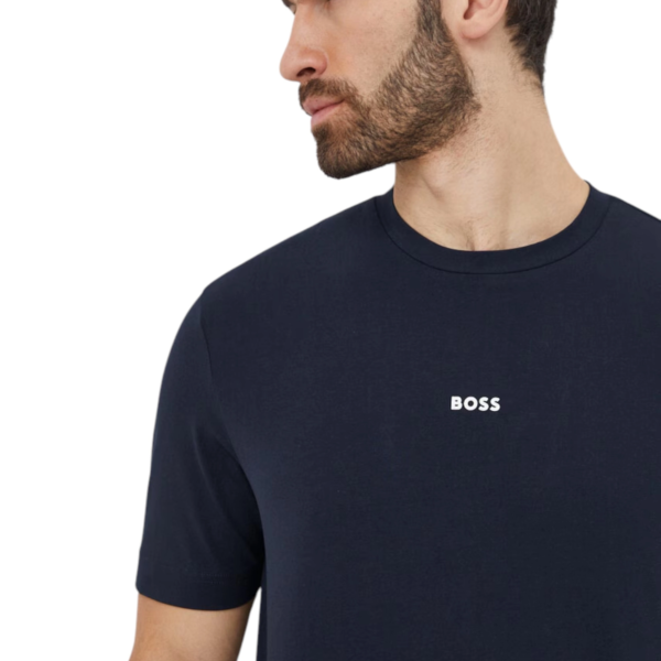 Hugo Boss - Ανδρικό T-shirt Tchup Relaxed Fit 50473278-404 Mπλε Σκούρο 50473278-404