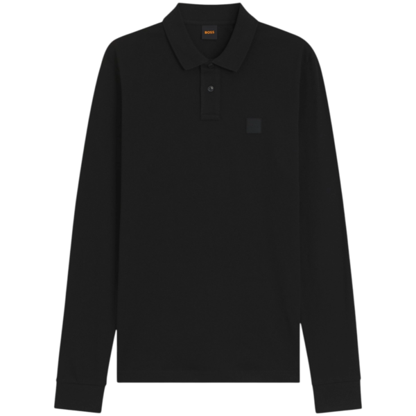 Hugo Boss - Ανδρικό Μακρυμάνικο Μπλουζάκι Polo 50507704-001 Μαύρο 50507704-001