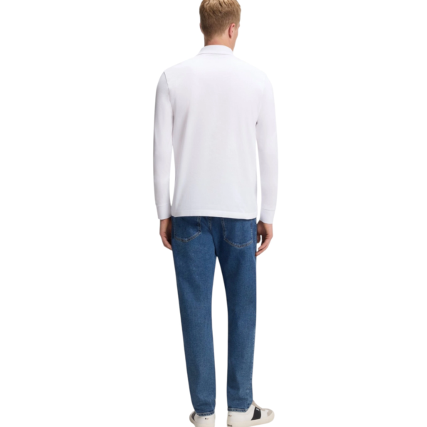 Hugo Boss - Ανδρικό Μακρυμάνικο Μπλουζάκι Polo 50507704-100 Λευκό 50507704-100