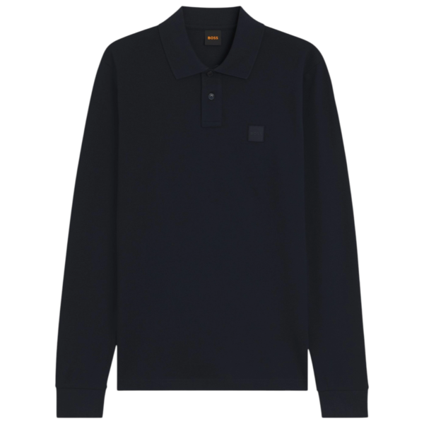 Hugo Boss - Ανδρικό Μακρυμάνικο Μπλουζάκι Polo 50507704-404 Μπλε Σκούρο 50507704-404