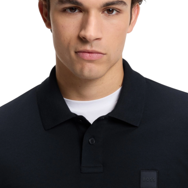 Hugo Boss - Ανδρικό Μακρυμάνικο Μπλουζάκι Polo 50507704-404 Μπλε Σκούρο 50507704-404