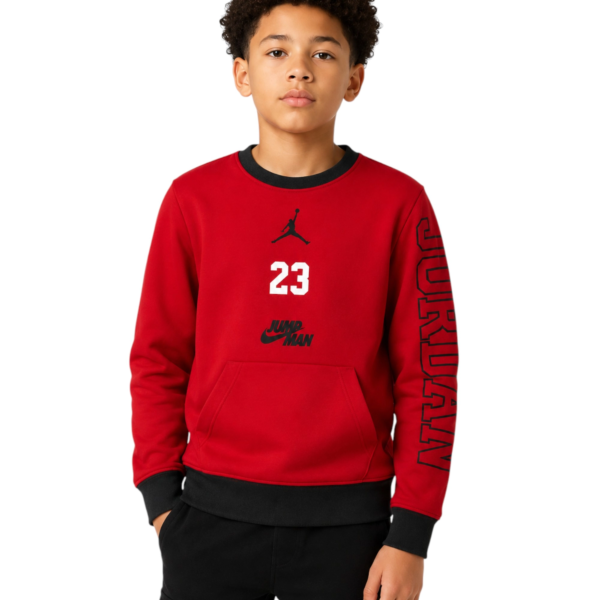 Jordan - Παιδική Μπλούζα Φούτερ με Κουκούλα Jumpman 95B210-R78 Κόκκινο