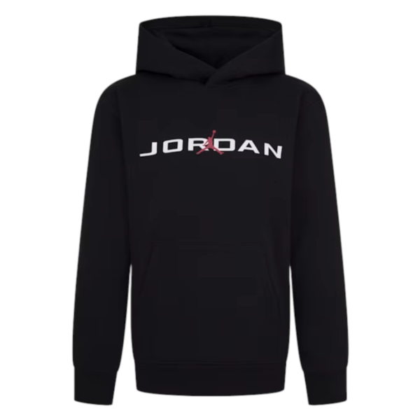 Jordan - Παιδική Μπλούζα Φούτερ με Κουκούλα Baseline MJ Stretch 95D665-023 Μαύρο 95D665-023