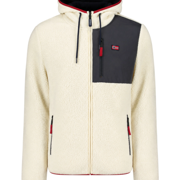 Norway Nautical School - Ανδρική Ζακέτα Φούτερ με Κουκούλα 869509-OFFWHI Offwhite