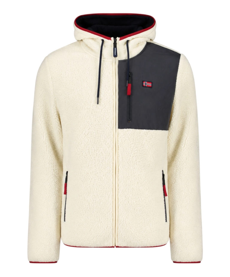 Norway Nautical School - Ανδρική Ζακέτα Φούτερ με Κουκούλα 869509-OFFWHI Offwhite