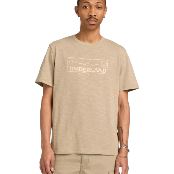 Timberland - Ανδρικό T-shirt Outlined Graphic Ss Tee Laurel Oak TB0A41XF-DH5 Μπεζ TB0A41XFDH5