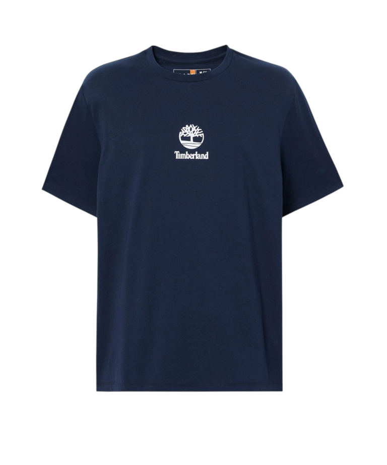 Timberland - Ανδρικό T-shirt Print Stack Logo TB0A6WWT-433 Μπλε