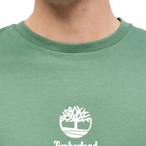 Timberland - Ανδρικό T-shirt Print Stack Logo TB0A6WWT-A6Z Πράσινο TB0A6WWTA6Z