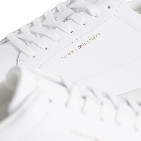 Tommy Hilfiger - Ανδρικά Sneakers Th Court Lth Detail Ess FM0FM05367-0K7 Λευκό FM0FM05367-0K7