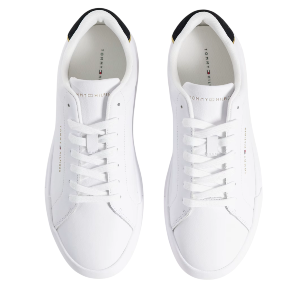 Tommy Hilfiger - Ανδρικά Sneakers Th Court Lth Detail Ess FM0FM05367-0K7 Λευκό FM0FM05367-0K7