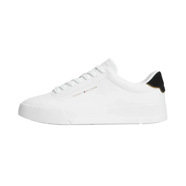 Tommy Hilfiger - Ανδρικά Sneakers Th Court Lth Detail Ess FM0FM05367-0K7 Λευκό FM0FM05367-0K7