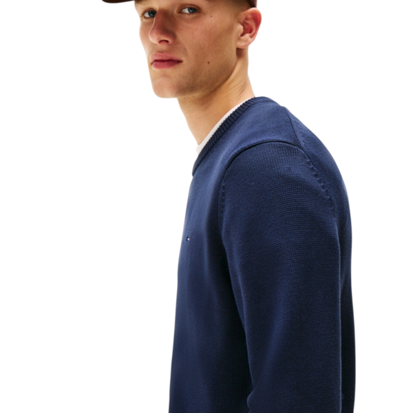 Tommy Hilfiger - Ανδρικό Πουλόβερ Essential Slim Fit DM0DM21787-C1G Μπλε Σκούρο DM0DM21787-C1G