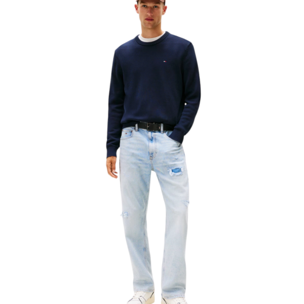 Tommy Hilfiger - Ανδρικό Πουλόβερ Essential Slim Fit DM0DM21787-C1G Μπλε Σκούρο DM0DM21787-C1G