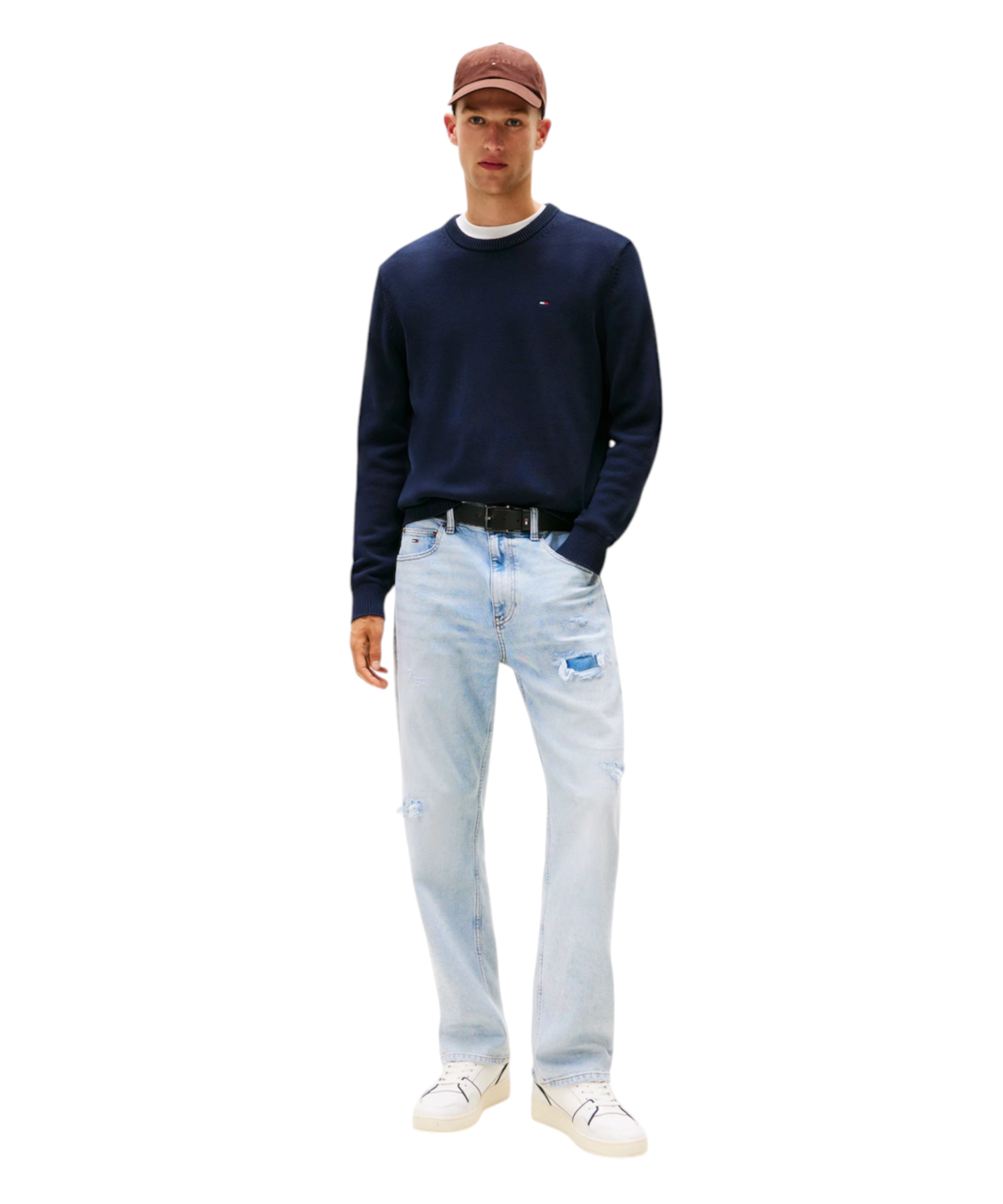 Tommy Hilfiger – Ανδρικό Πουλόβερ Essential Slim Fit DM0DM21787-C1G Μπλε Σκούρο (2) Tommy Hilfiger - Ανδρικό Πουλόβερ Essential Slim Fit DM0DM21787-C1G Μπλε Σκούρο DM0DM21787-C1G