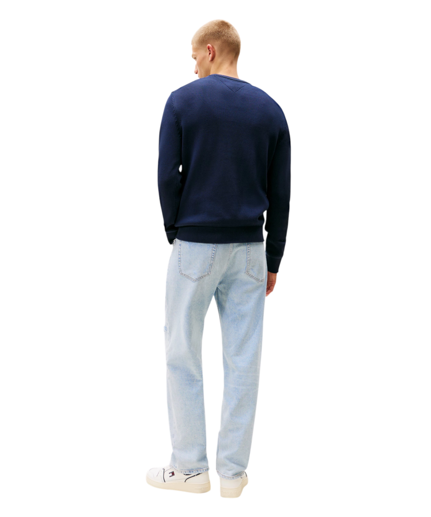 Tommy Hilfiger – Ανδρικό Πουλόβερ Essential Slim Fit DM0DM21787-C1G Μπλε Σκούρο (4) Tommy Hilfiger - Ανδρικό Πουλόβερ Essential Slim Fit DM0DM21787-C1G Μπλε Σκούρο DM0DM21787-C1G