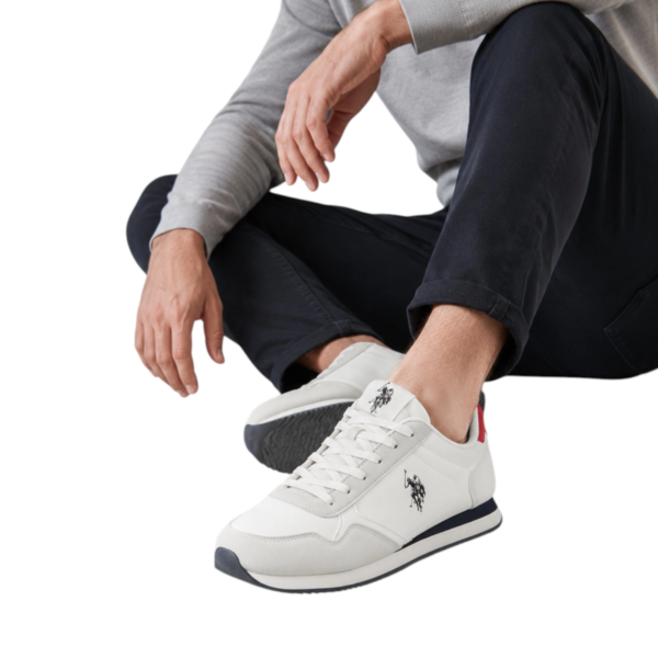 U.S. Polo Assn. - Ανδρικά Sneakers Happy HAPPY001M6NH1/WHI-RED Λευκό HAPPY001M6NH1/WHI-RED