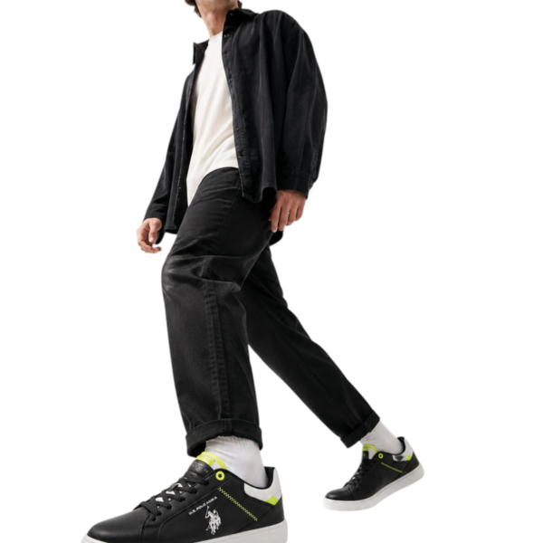 U.S. Polo Assn. - Ανδρικά Αθλητικά Παπούτσια Sneakers Rokko ROKKO001M3Y2-BLK Μαύρο ROKKO001M3Y2-BLK