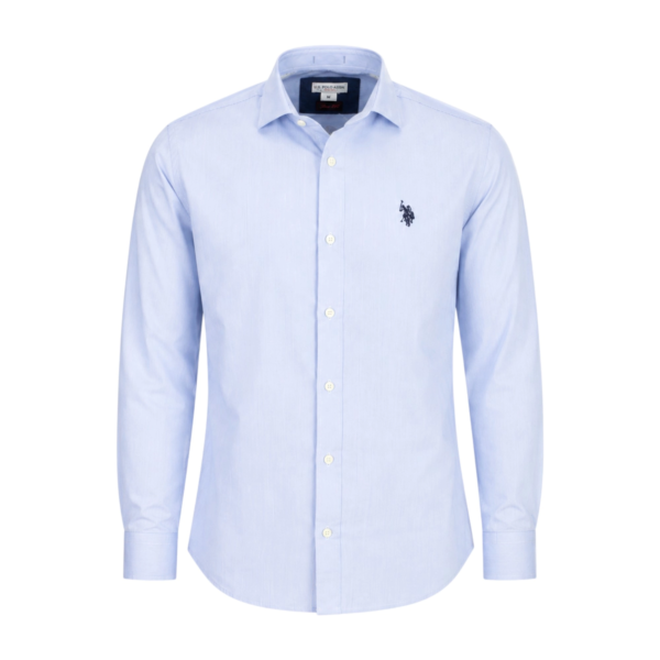 U.S. Polo Assn. - Ανδρικό Πουκάμισο Μακρυμάνικο 64040-53301-703 Γαλάζιο 64040-53301-703
