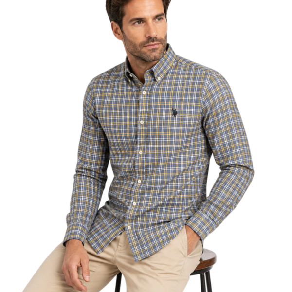 U.S. Polo Assn. - Ανδρικό Πουκάμισο Μακρυμάνικο 64060-53310-881 Μπλε