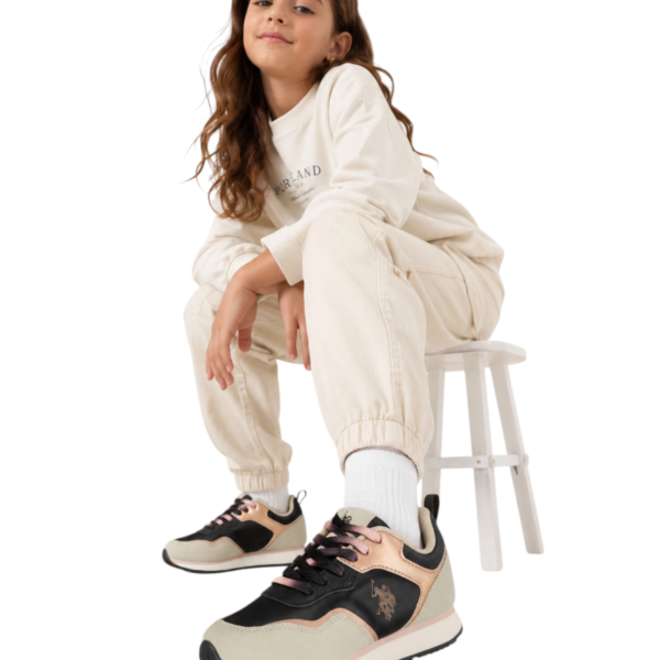 U.S. Polo Assn. - Παιδικά Sneakers Nobik NOBIK010KCNH3-BLK-BEI Μαύρο/Μπεζ NOBIK010KCNH3-BLK-BEI