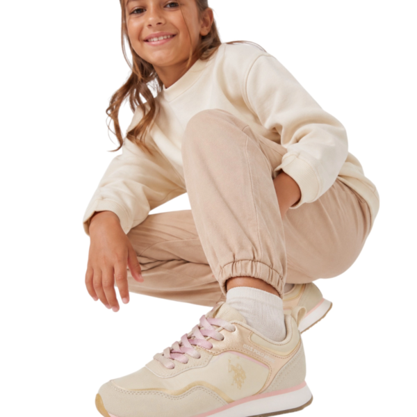 U.S. Polo Assn. - Παιδικά Sneakers Nobik NOBIK010KCNH3-LBE Μπεζ NOBIK010KCNH3-LBE