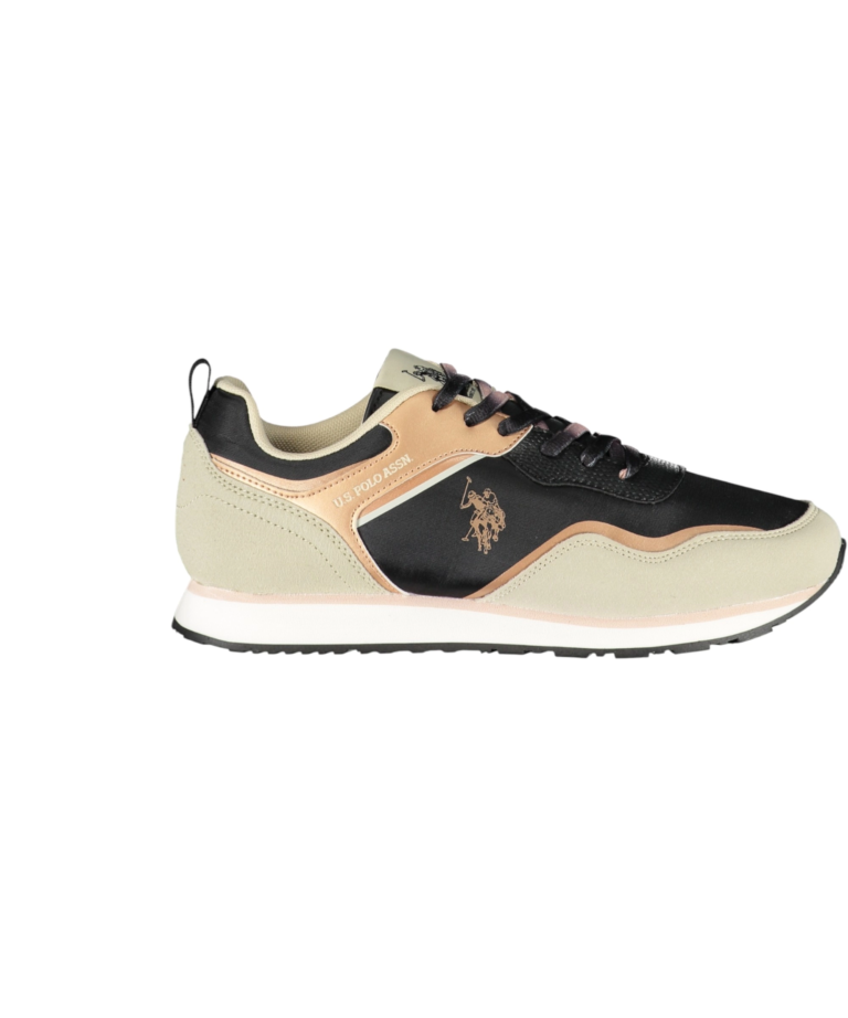 U.S. Polo Assn. - Γυναικεία Sneakers Nobik NOBIK010KCNH3F-BLK-BEI Μαύρο/Μπεζ