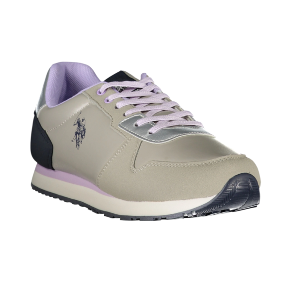 U.S. Polo Assn. - Γυναικεία Sneakers Nobik NOBIK011KCNH2F-SIL Ασημί/Μπεζ NOBIK011KCNH2F-SIL