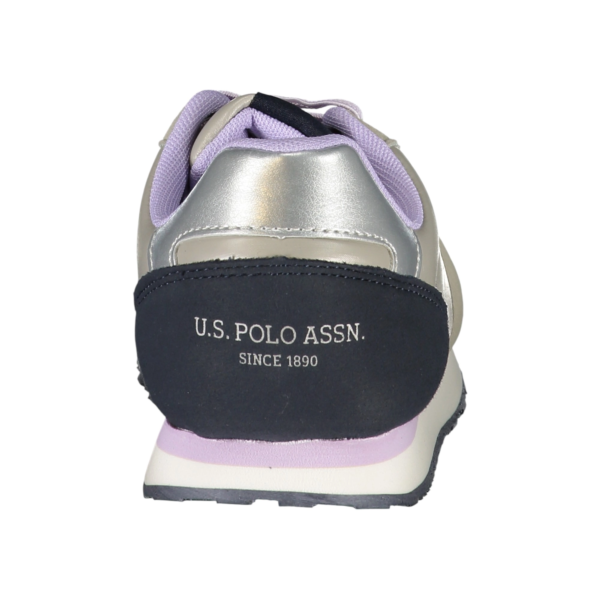 U.S. Polo Assn. - Γυναικεία Sneakers Nobik NOBIK011KCNH2F-SIL Ασημί/Μπεζ NOBIK011KCNH2F-SIL