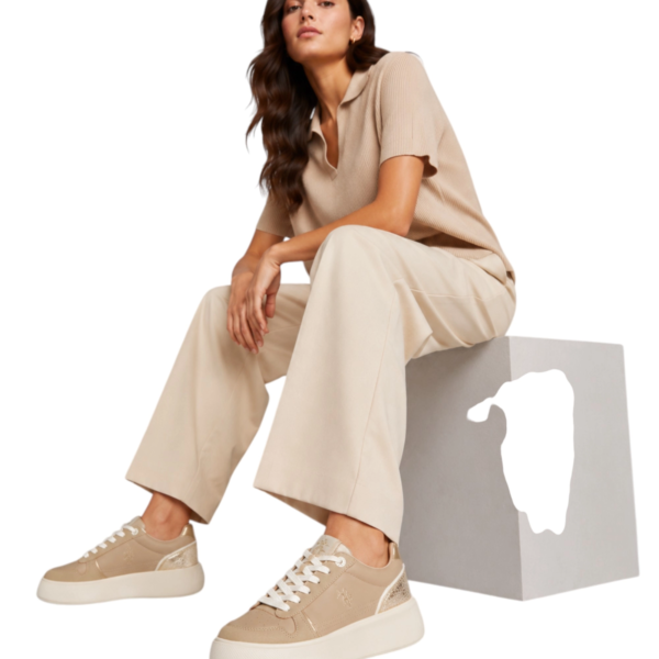 U.S. Polo Assn. - Γυναικεία Sneakers Zabry ZABRY003WEYH1-LBE Μπεζ ZABRY003WEYH1-LBE