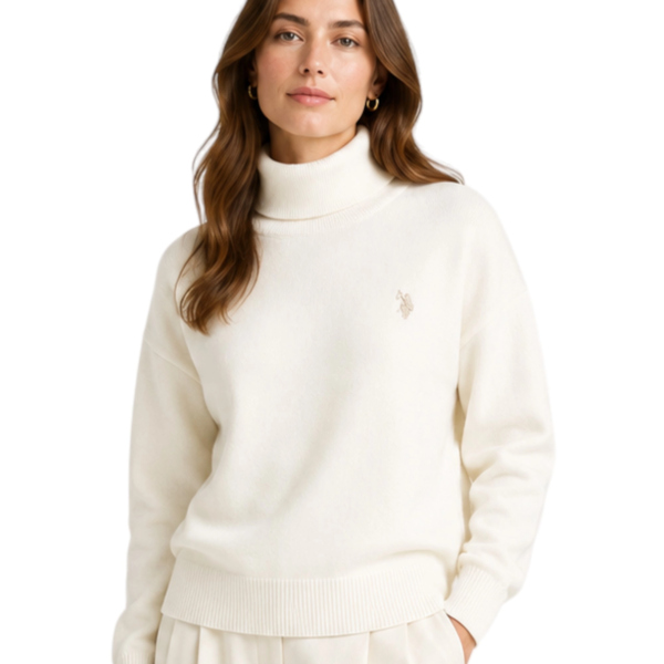 U.S. Polo Assn. - Γυναικείο Πουλόβερ Ζιβάγκο 63443-52631-101 Λευκό